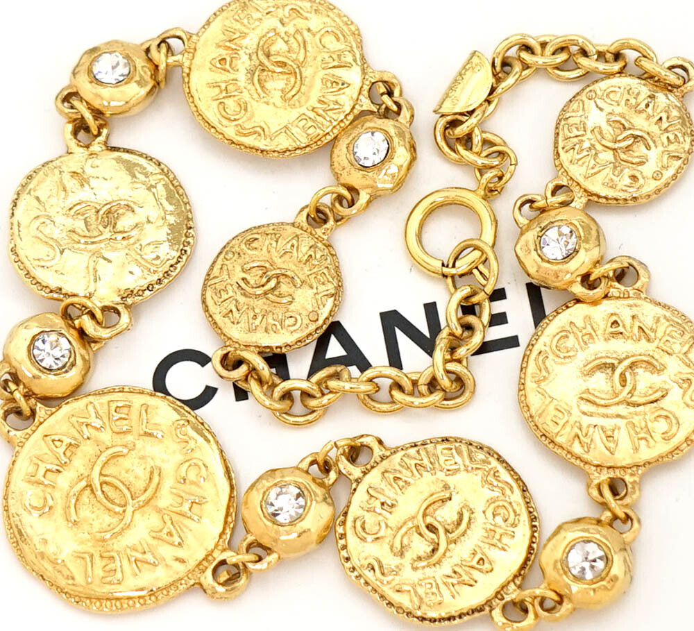 Chanel Cc Logos Rhinestone Coin Charm #355023C94B